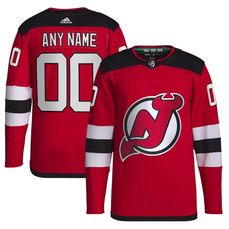 Men New Jersey Devils adidas Red Home Primegreen Authentic Pro Custom NHL Jersey